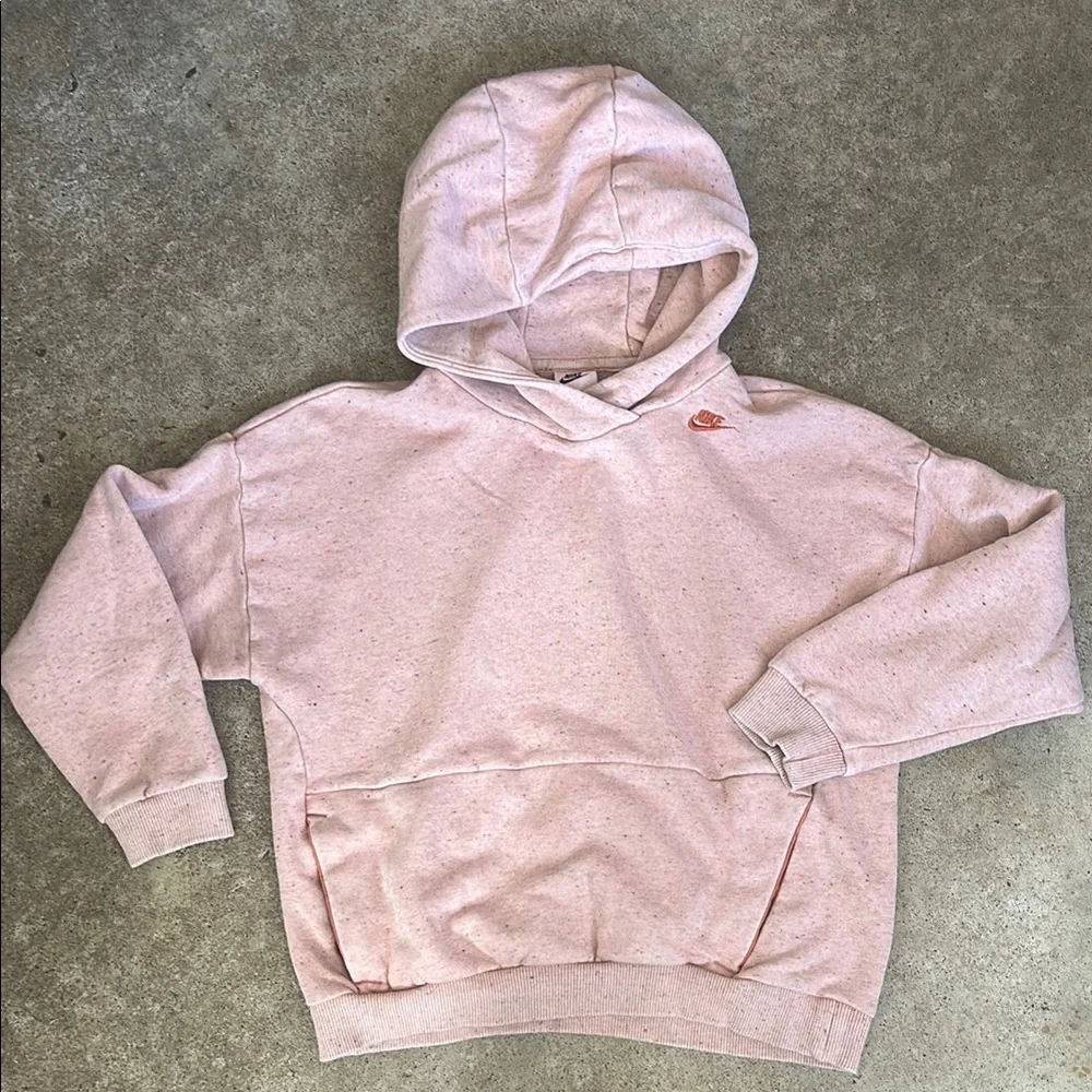 Nike Salmon Pink Speckle Hoodie Boys L